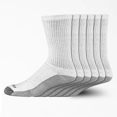 "Moisture Control Crew Work Socks, Size 12-15, 6-Pack"