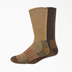 "Steel Toe Moisture Control Crew Socks, Size 6-12, 2-Pack"
