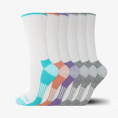 "Women's Moisture Control Crew Socks, Size 6-9, 6-Pack"