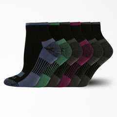 "Women's Moisture Control Quarter Socks, Size 6-9, 6-Pack"