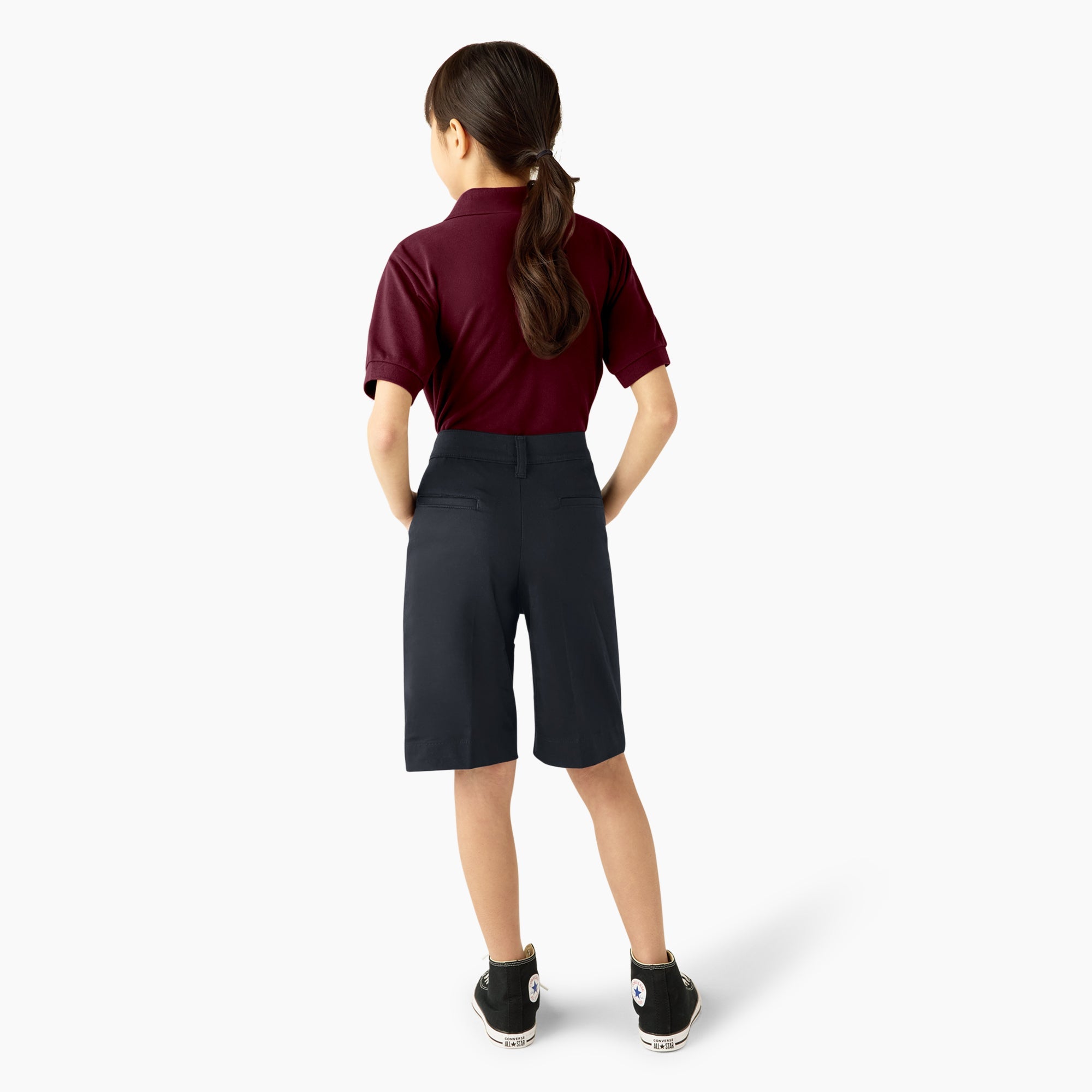 "Girls' Classic Fit Bermuda Shorts, 4-20"