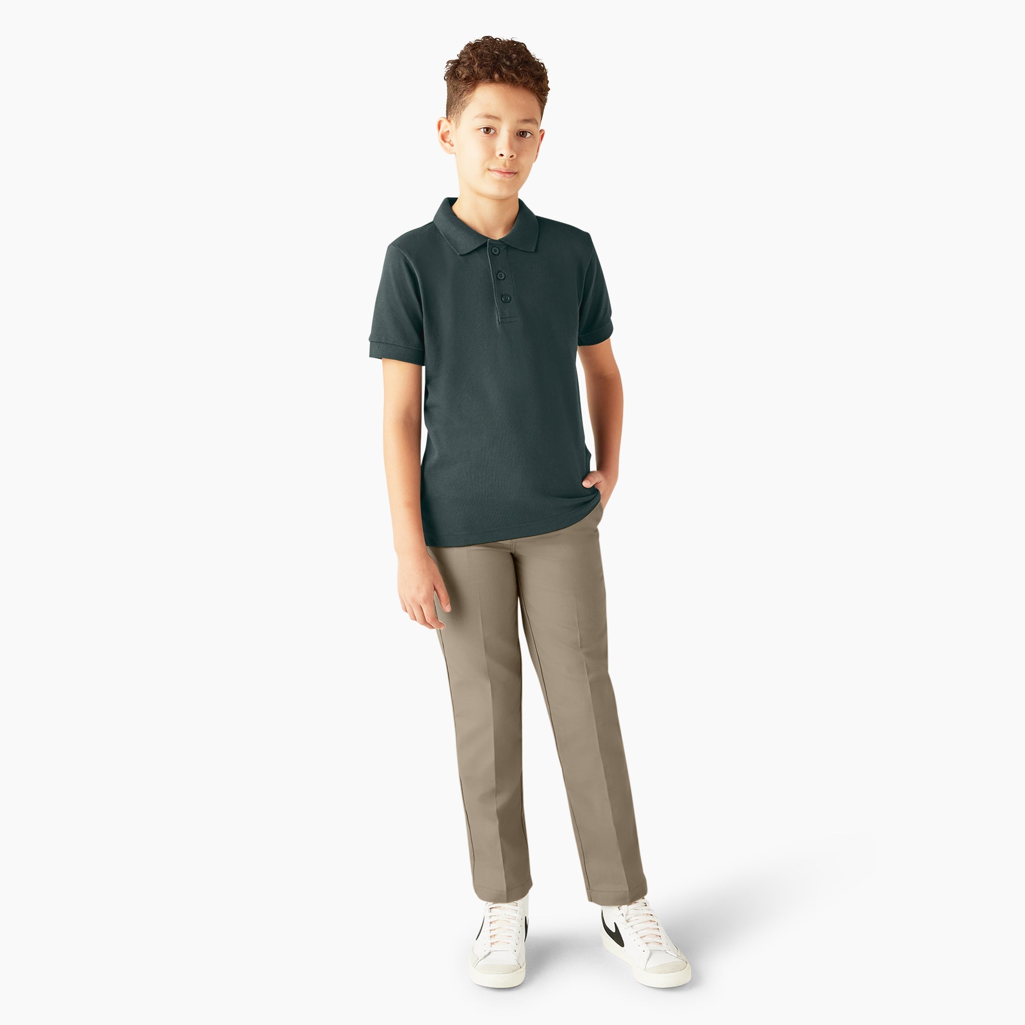 "Kids' Piqué Short Sleeve Polo"