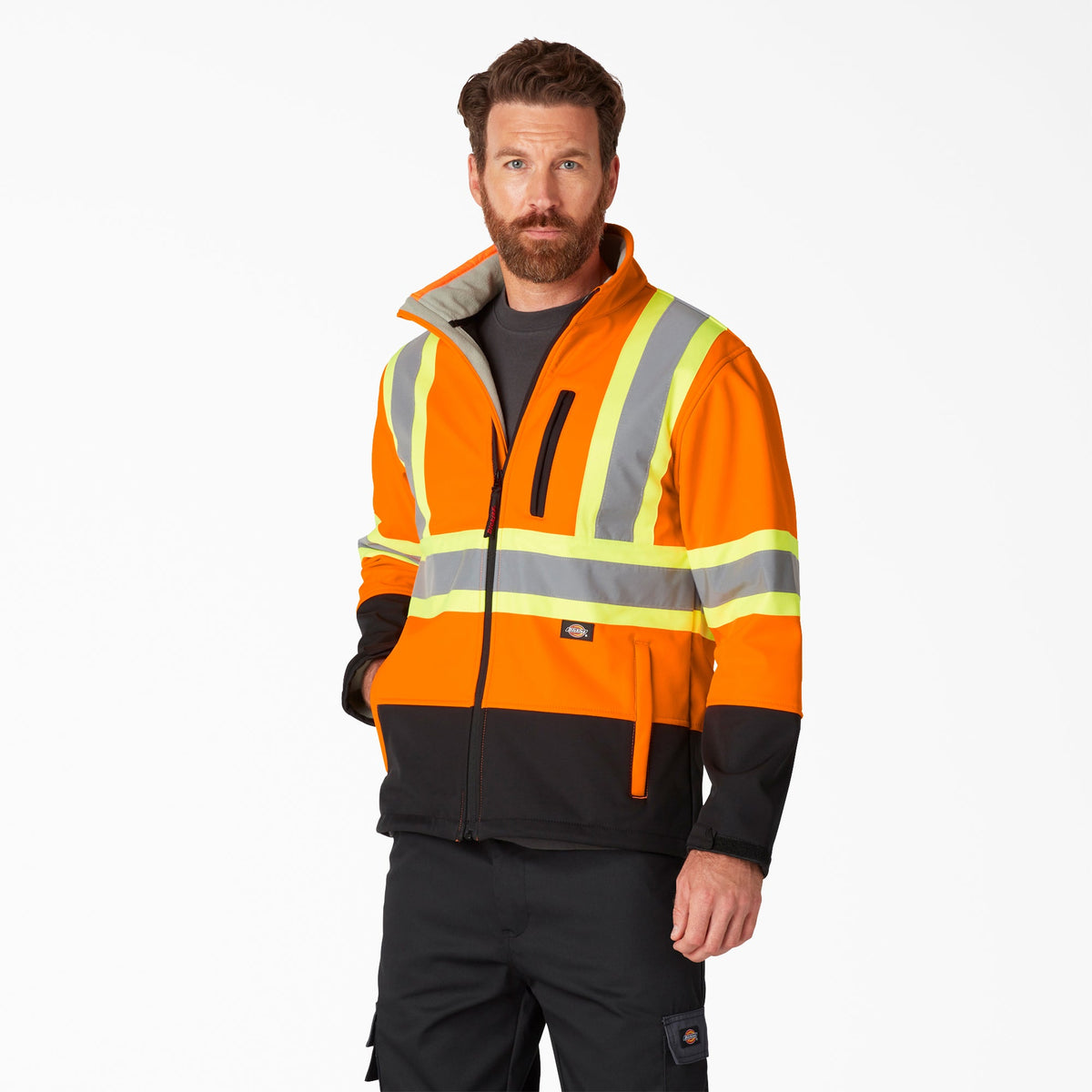 "Hi Vis Safety Softshell Jacket"