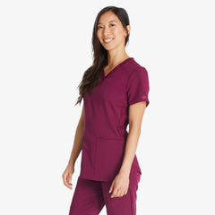 "Women's Balance V-Neck Scrub Top"