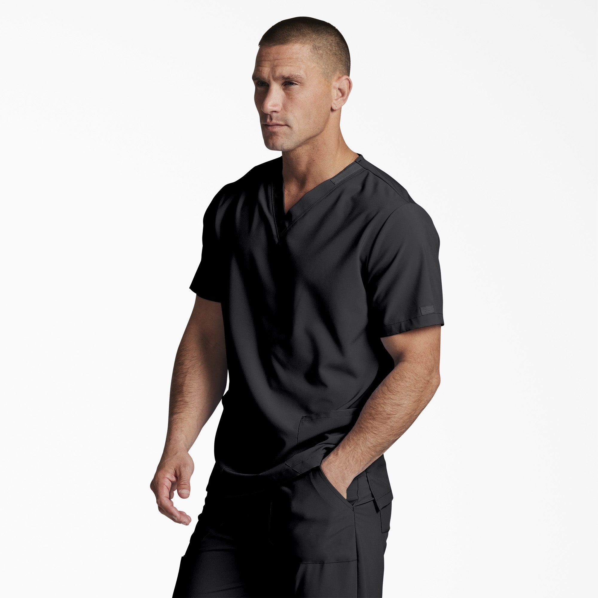 "Unisex EDS Essentials V-Neck Scrub Top"