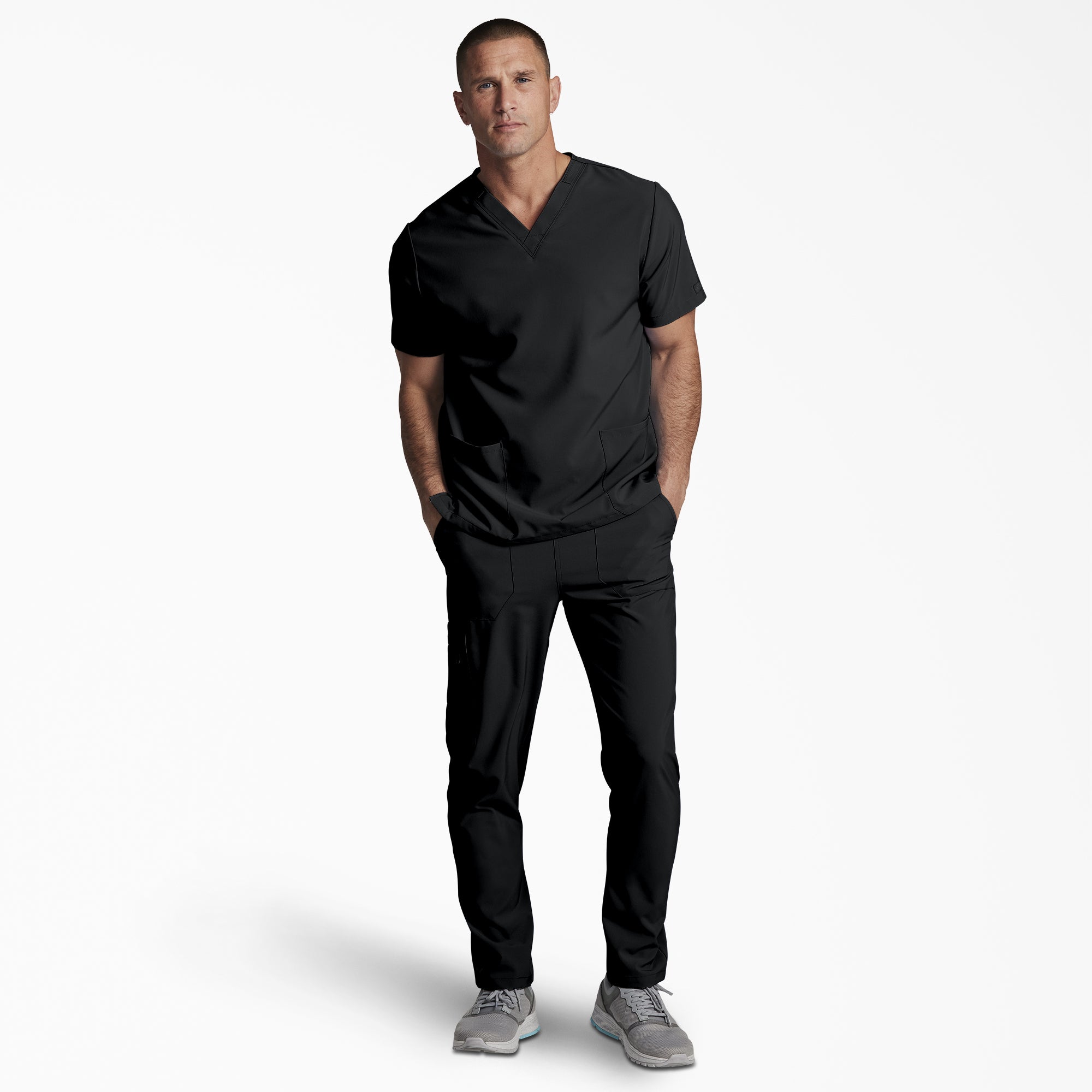 "Unisex EDS Essentials V-Neck Scrub Top"