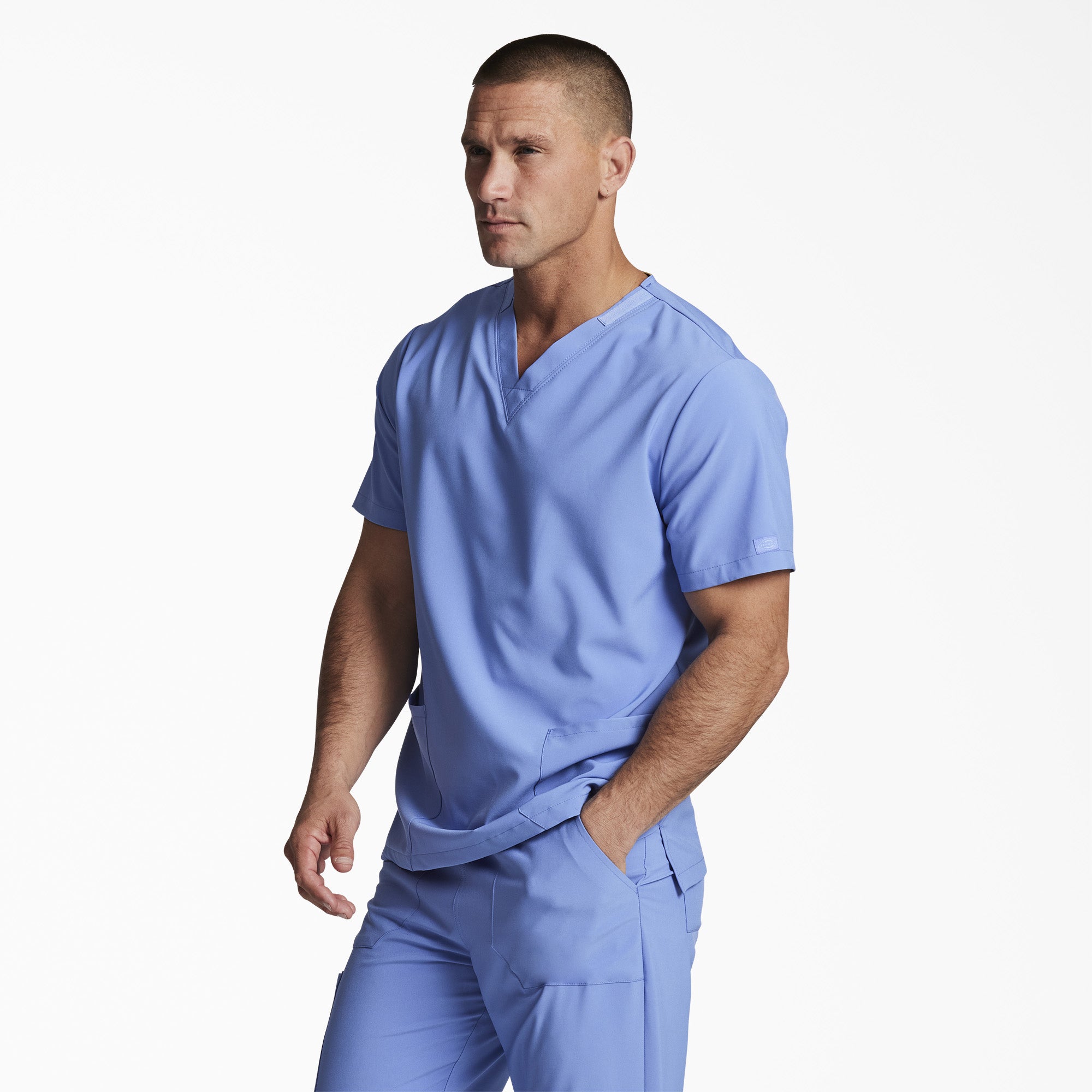 "Unisex EDS Essentials V-Neck Scrub Top"