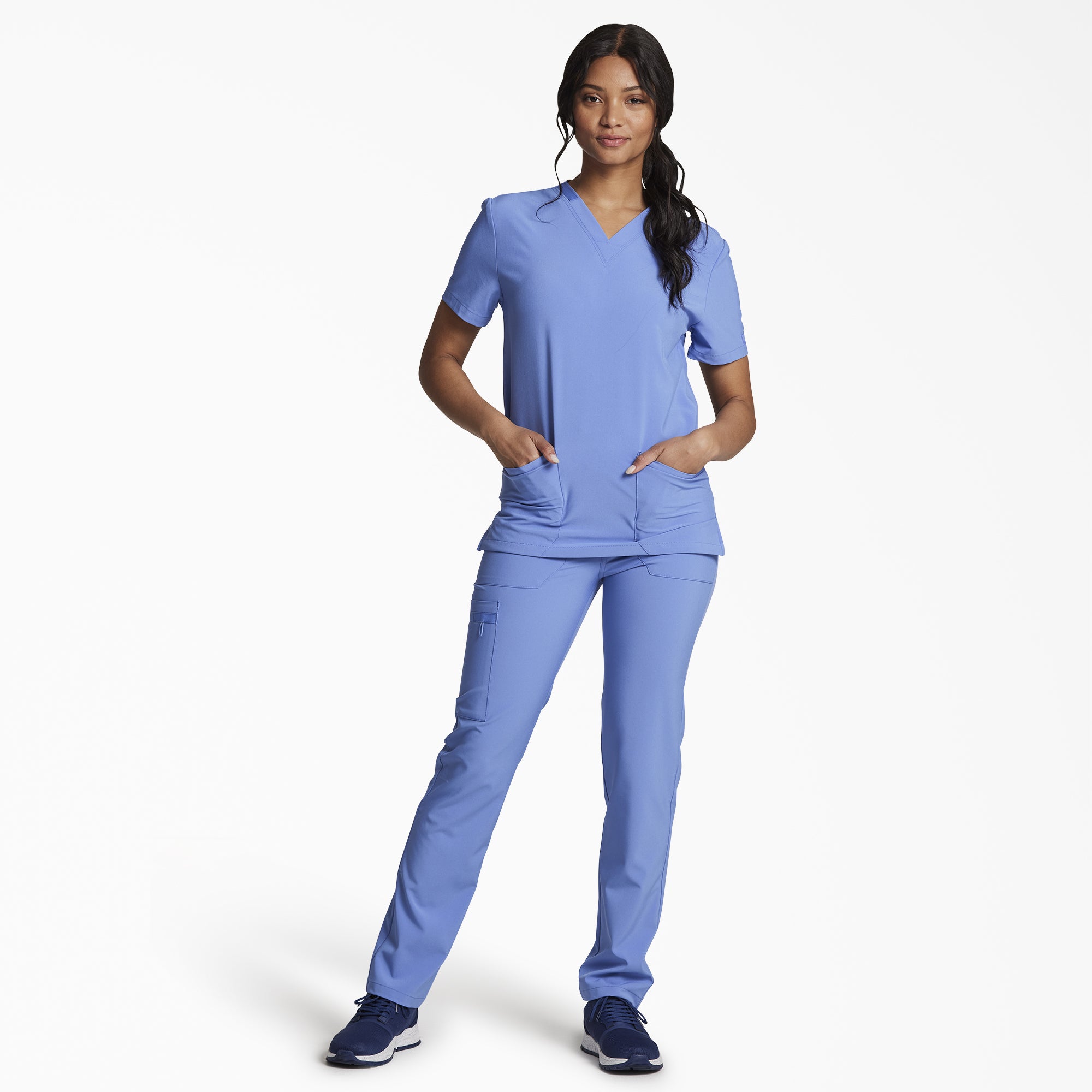 "Unisex EDS Essentials V-Neck Scrub Top"