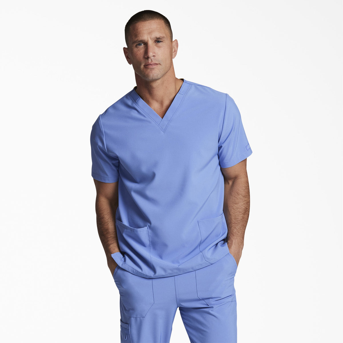 "Unisex EDS Essentials V-Neck Scrub Top"