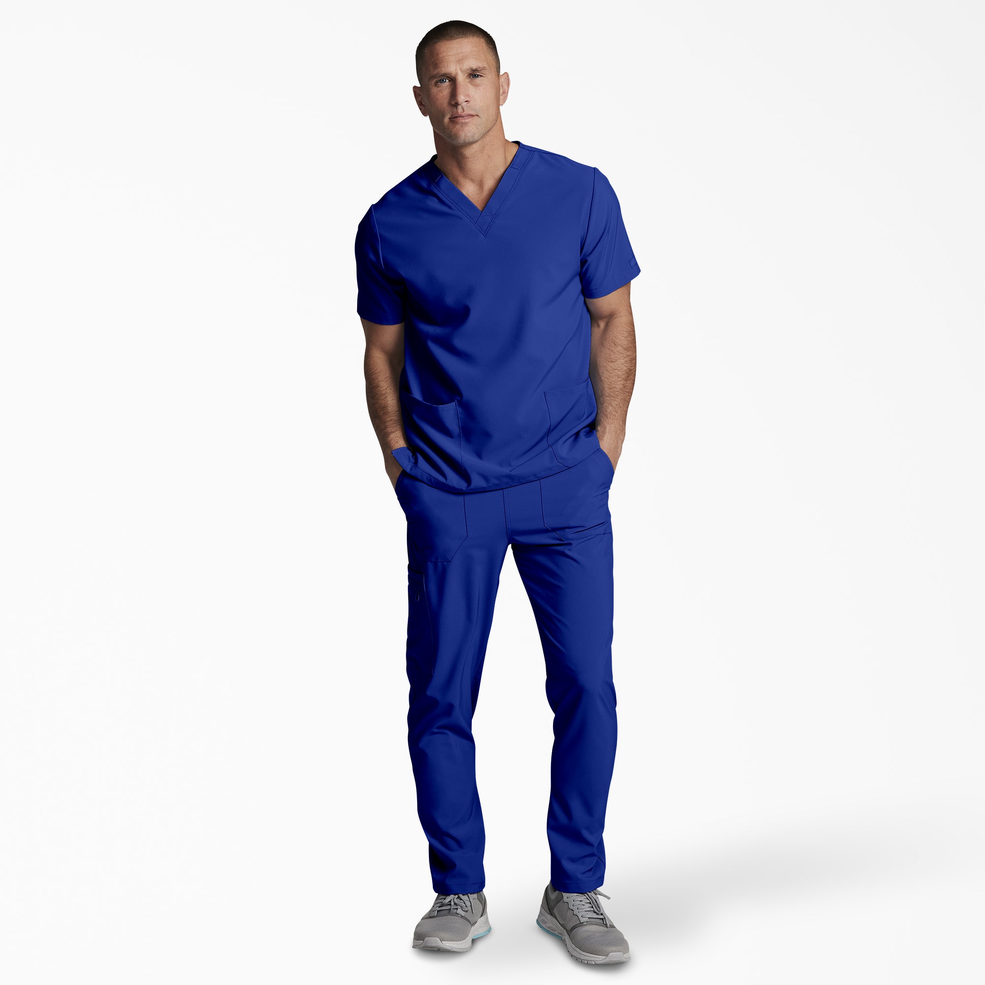 "Unisex EDS Essentials V-Neck Scrub Top"
