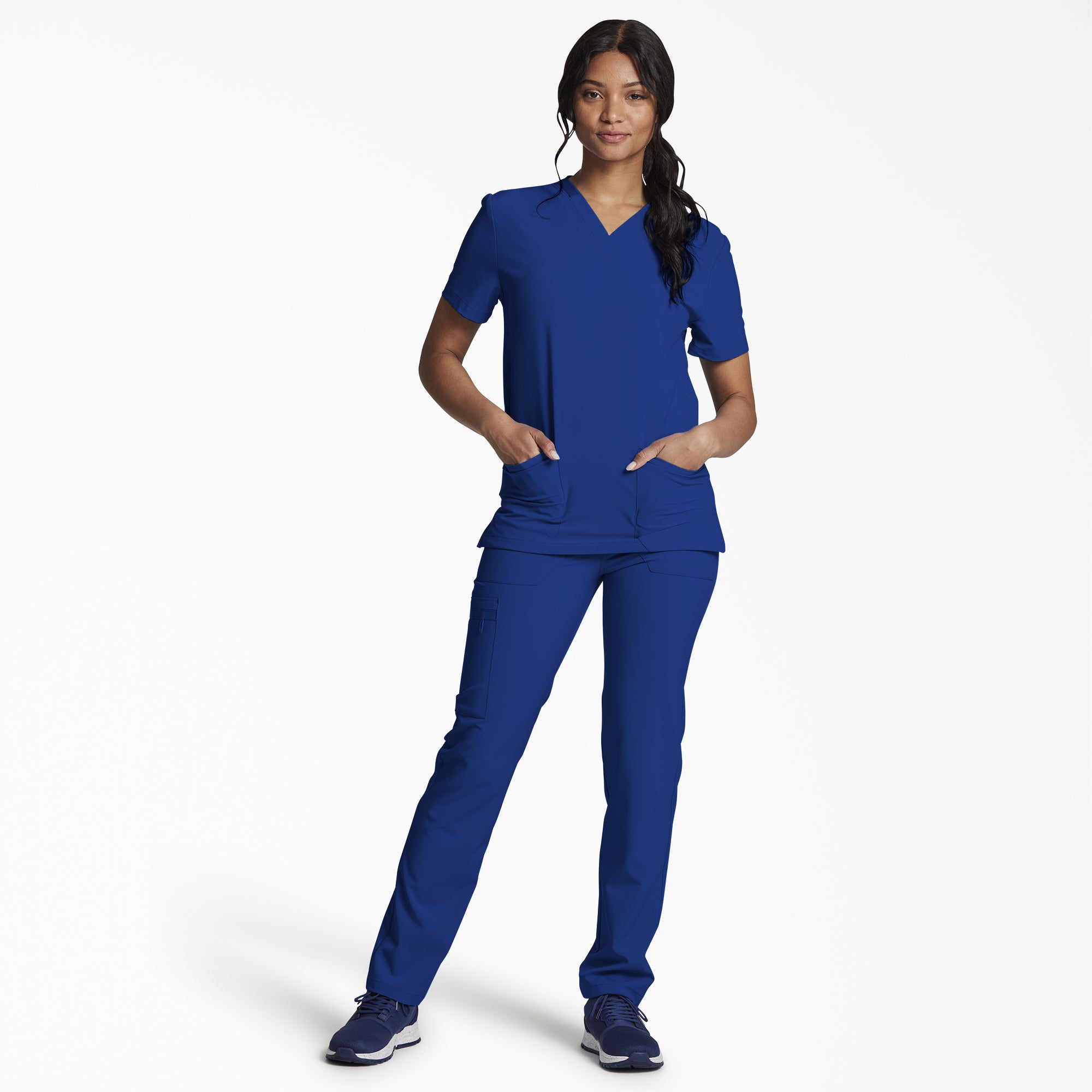 "Unisex EDS Essentials V-Neck Scrub Top"