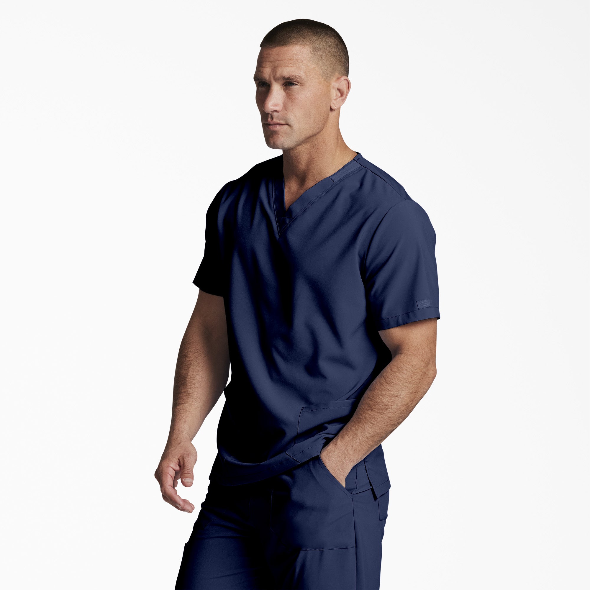 "Unisex EDS Essentials V-Neck Scrub Top"