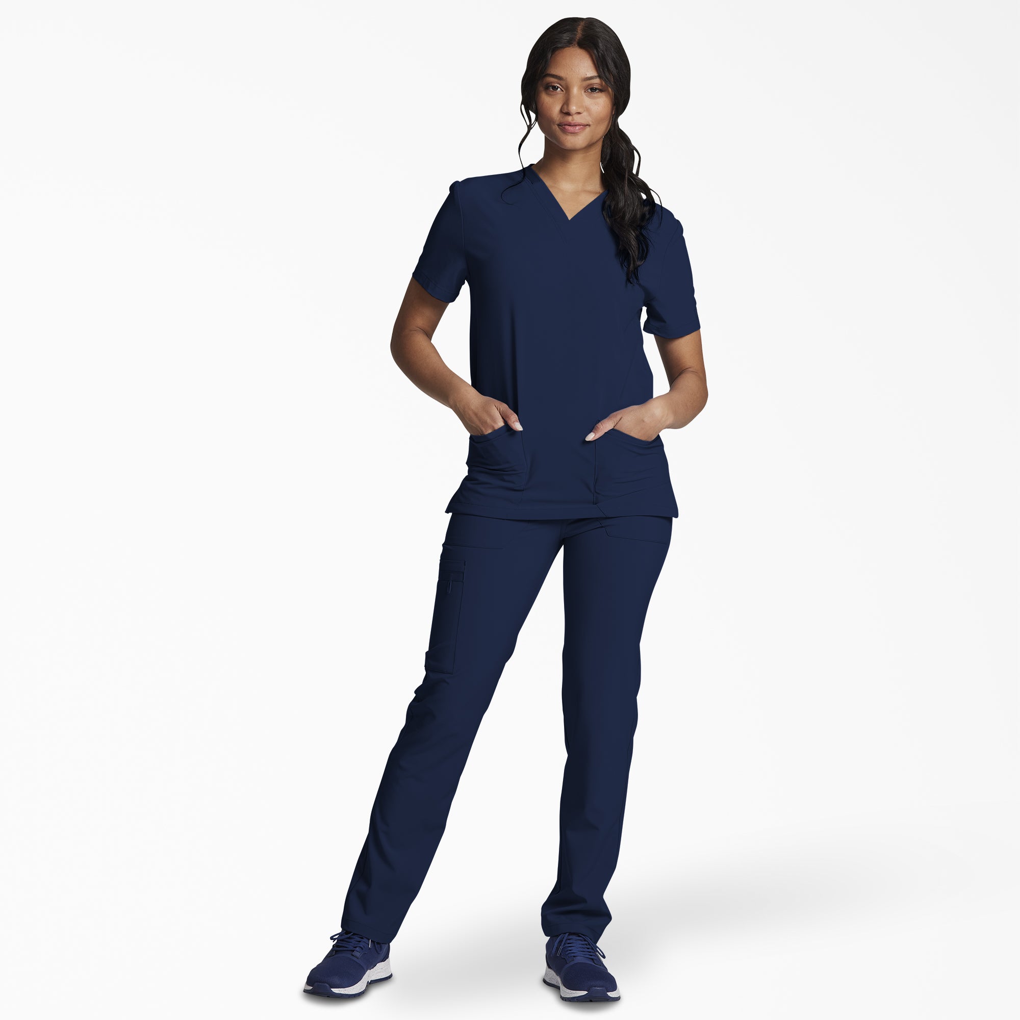 "Unisex EDS Essentials V-Neck Scrub Top"