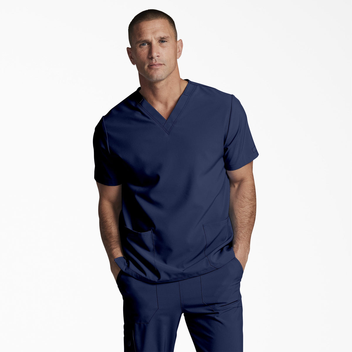 "Unisex EDS Essentials V-Neck Scrub Top"