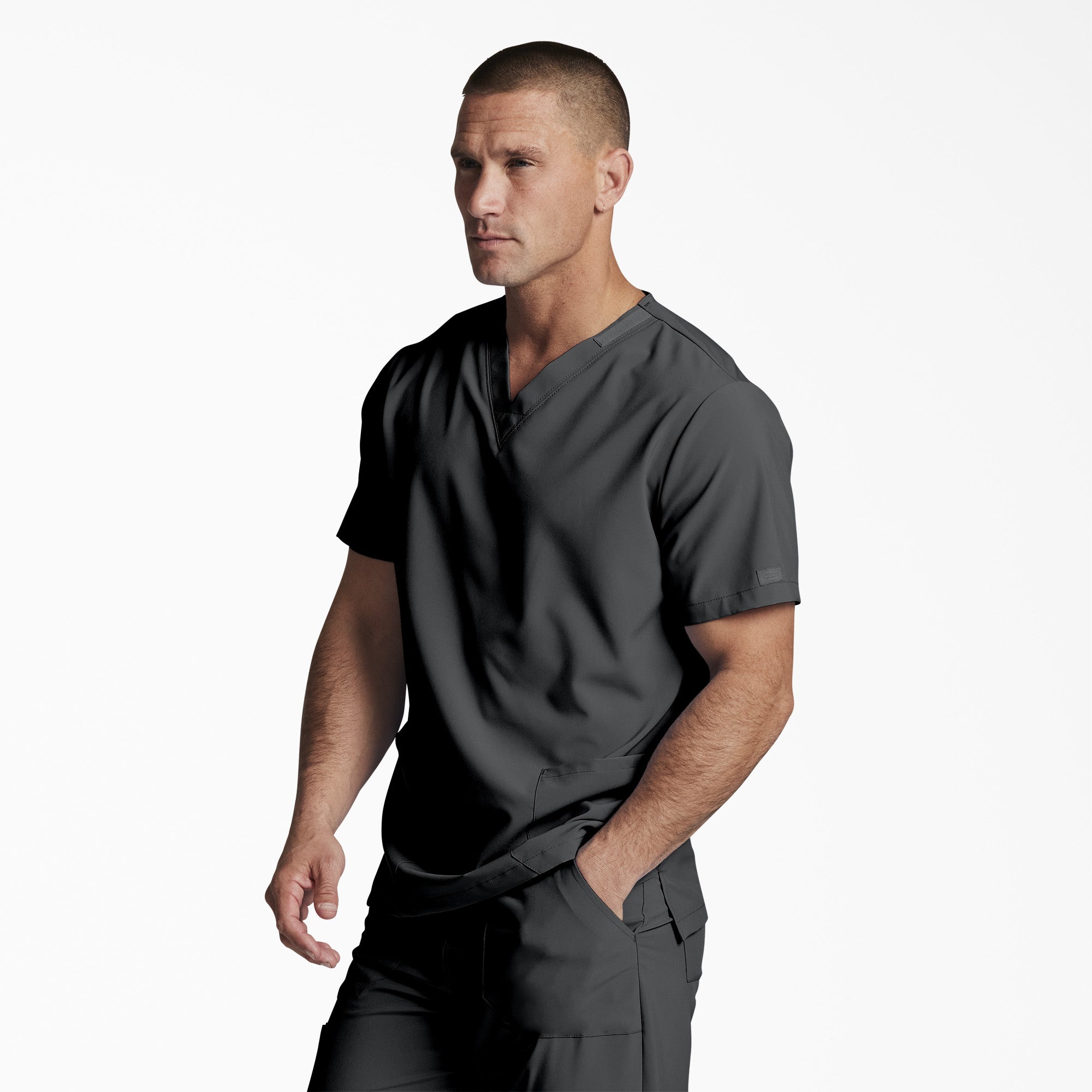 "Unisex EDS Essentials V-Neck Scrub Top"