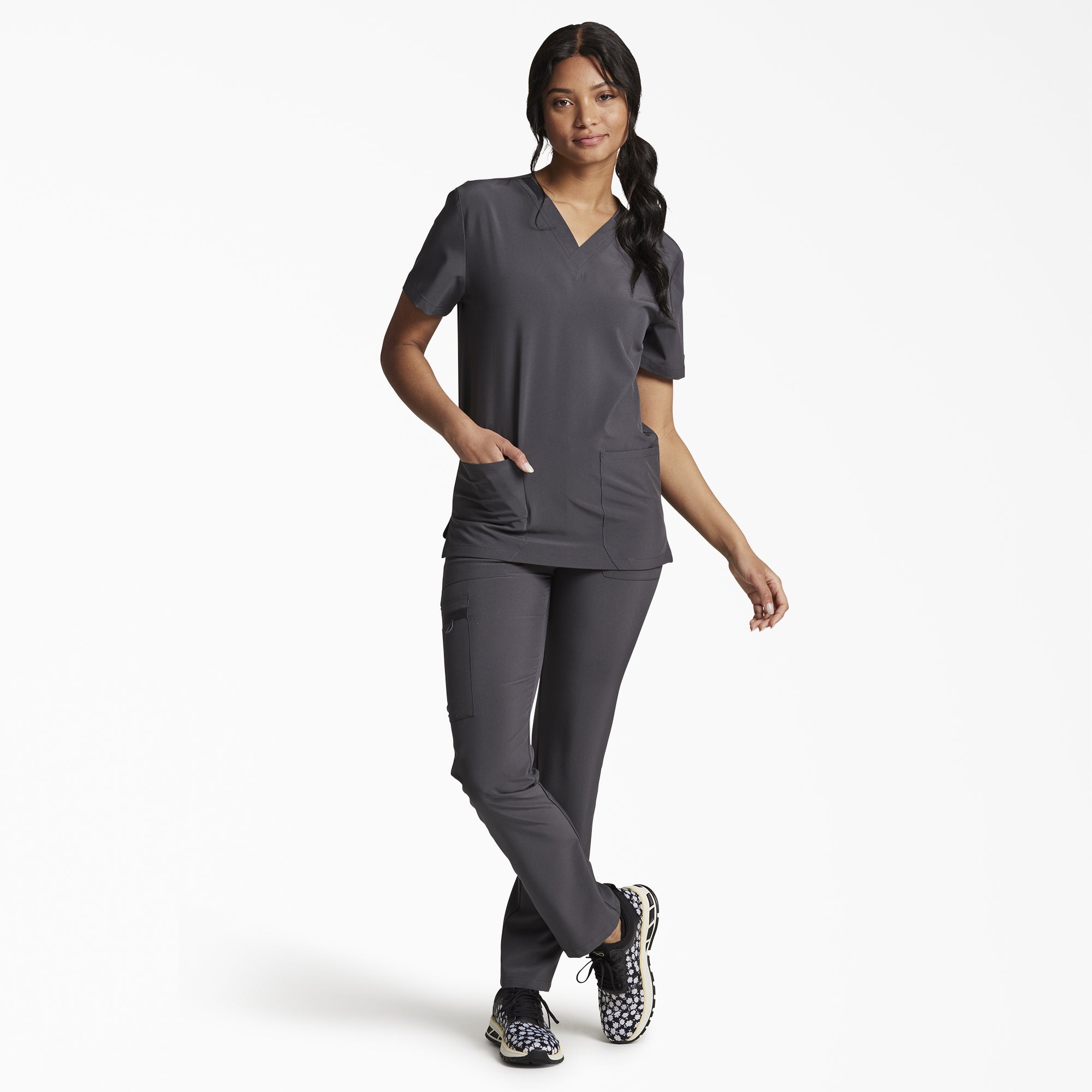 "Unisex EDS Essentials V-Neck Scrub Top"