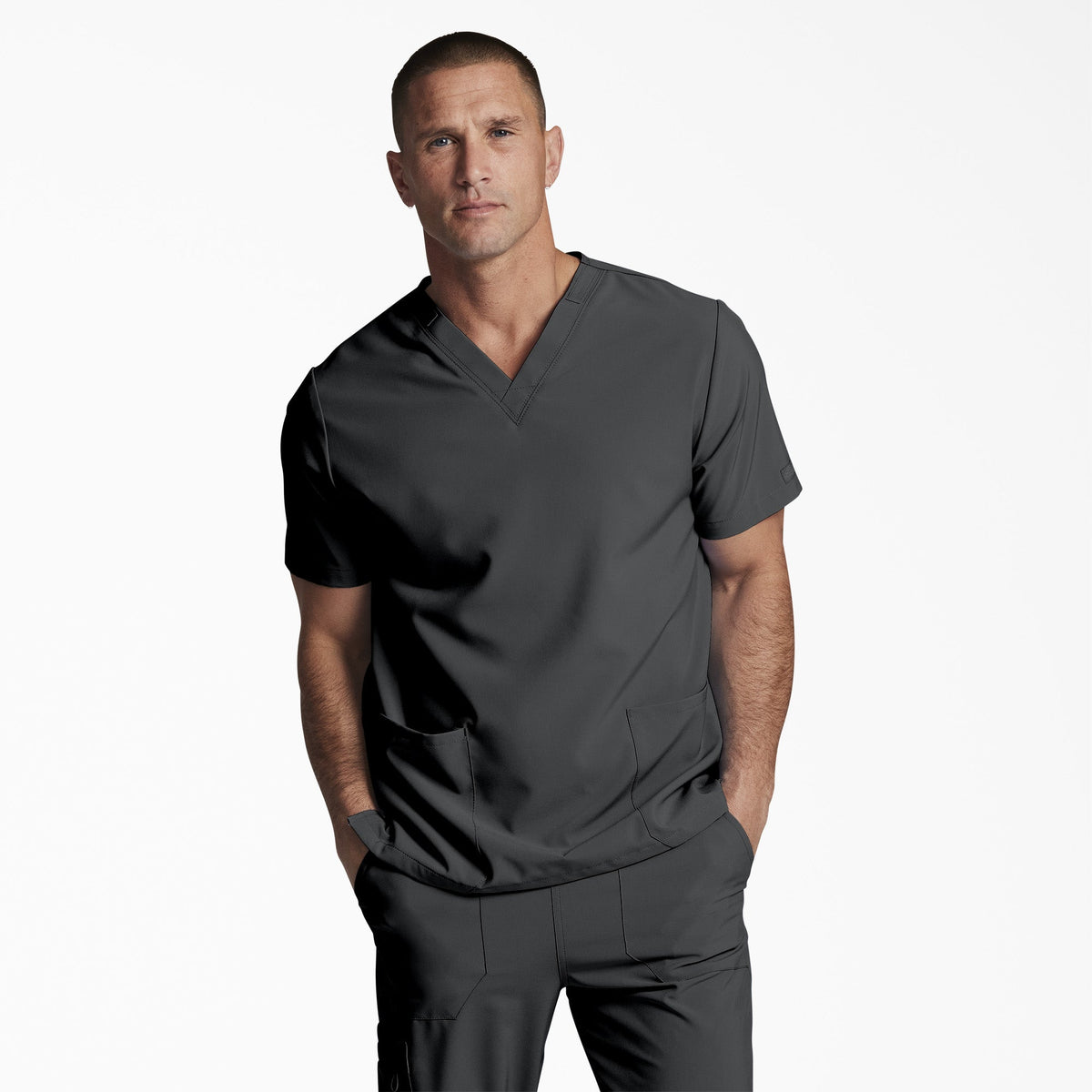 "Unisex EDS Essentials V-Neck Scrub Top"