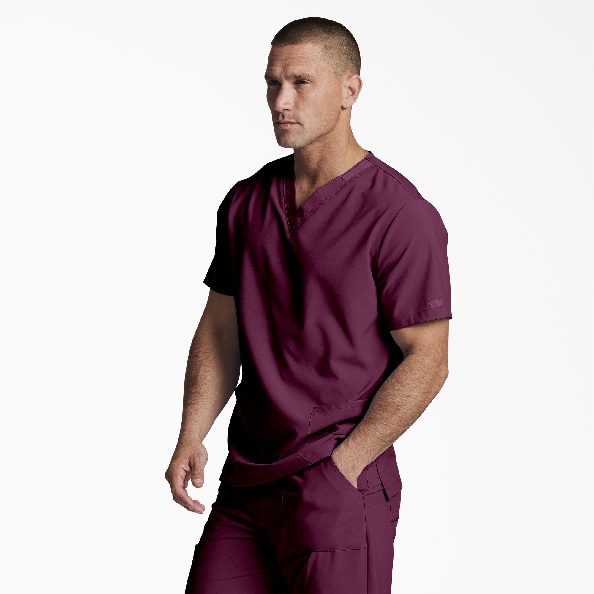 "Unisex EDS Essentials V-Neck Scrub Top"