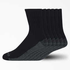 "Moisture Control Mid-Crew Socks, Size 6-12, 6-Pack"