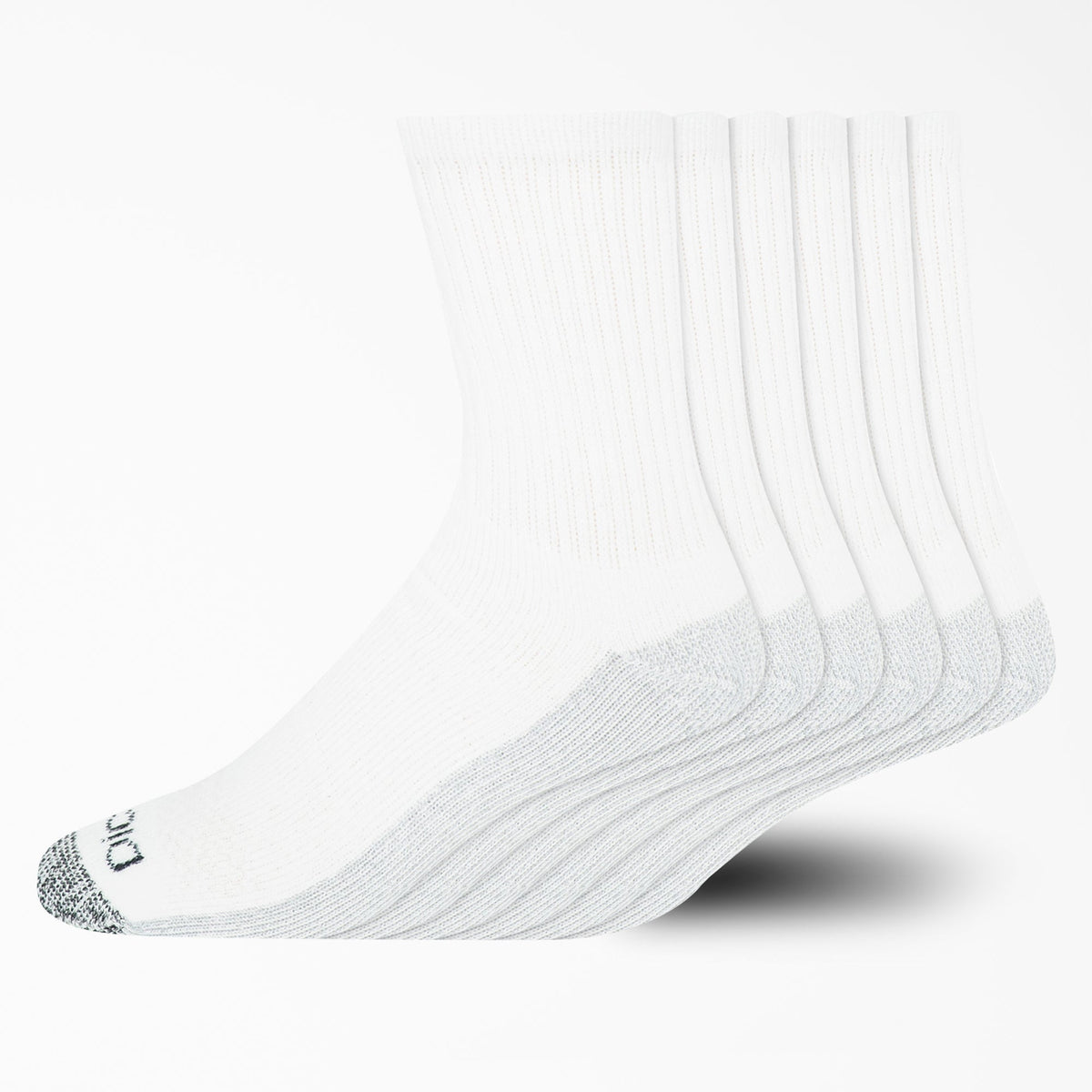 "Moisture Control Mid-Crew Socks, Size 6-12, 6-Pack"