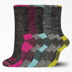 "Women's Moisture Control Free Run Crew Socks, Size 6-9, 6-Pack"