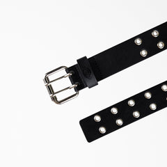 "Women's Leather Double Grommet Belt"