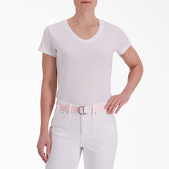 "Women's D-Ring Logo Print Web Belt"