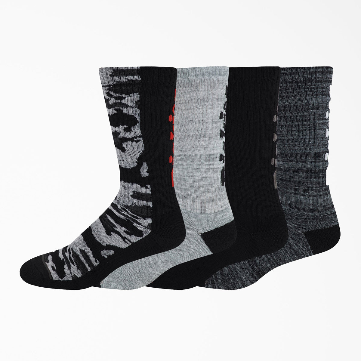 "Logo Camo Crew Socks, Size 6-12, 4-Pack"
