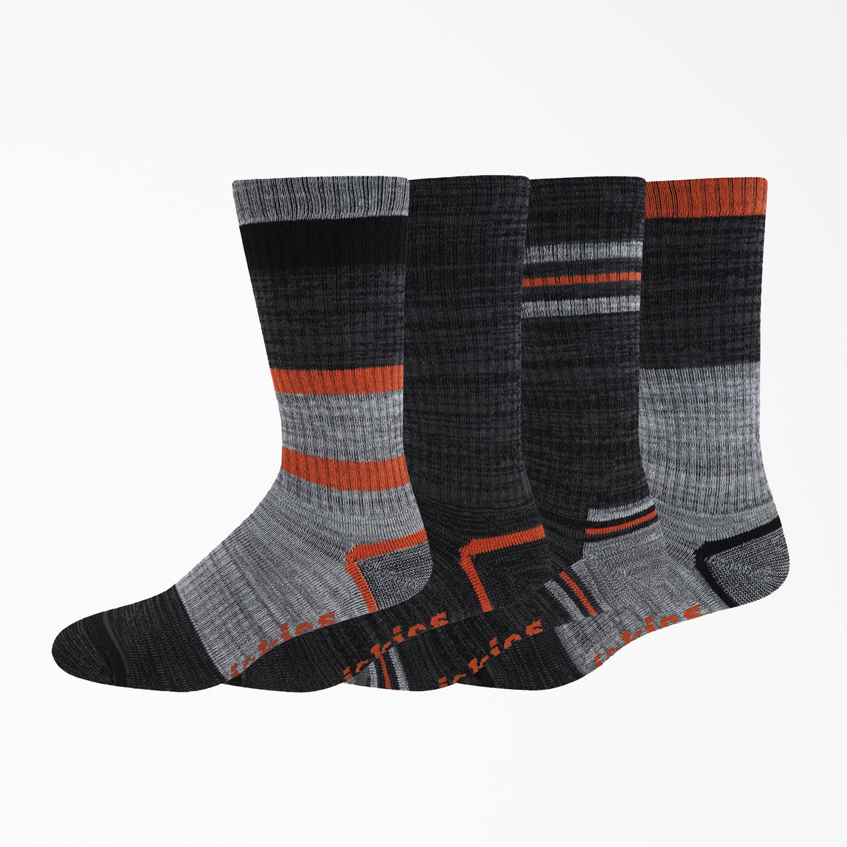 "Striped Crew Socks, Size 6-12, 4-Pack"