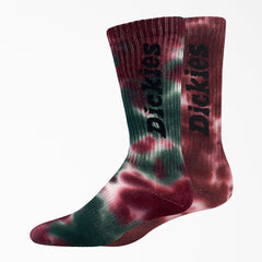 "Tie-Dye Crew Socks, Size 6-12, 2-Pack"