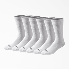 "Dri-Tech Cushion Crew Socks, Size 6-12, 6-Pack"