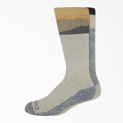 "Heavyweight Charcoal Fiber Crew Socks, Size 6-12, 2-Pack"