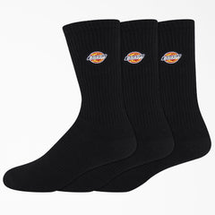 "Dickies Embroidered Crew Socks, Size 6-12, 3-Pack"