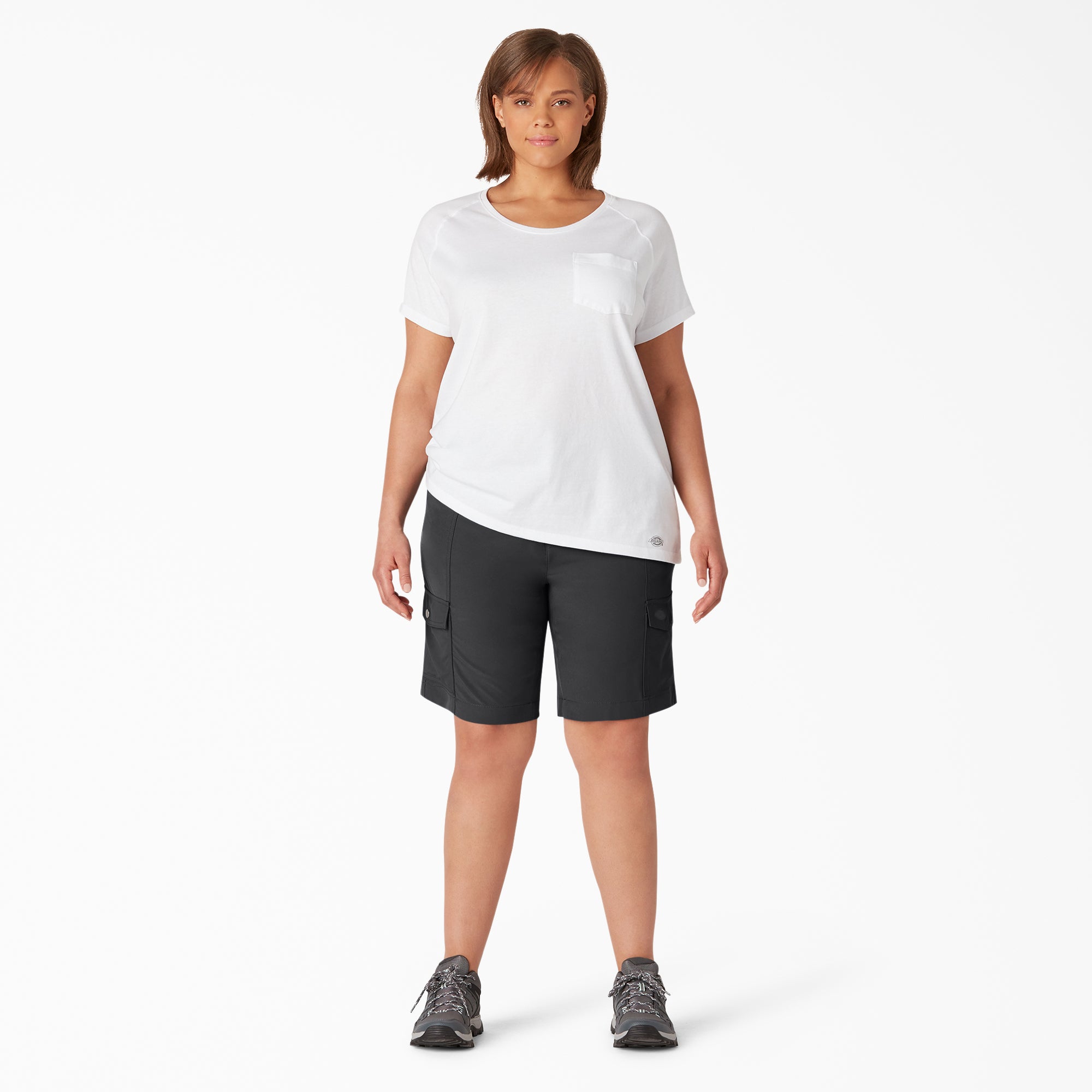 "Women's Plus Cooling Slim Fit Cargo Shorts, 10"""