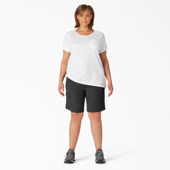 "Women's Plus Cooling Slim Fit Cargo Shorts, 10"""