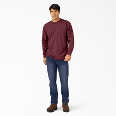 "Heavyweight Heathered Long Sleeve Pocket T-Shirt"