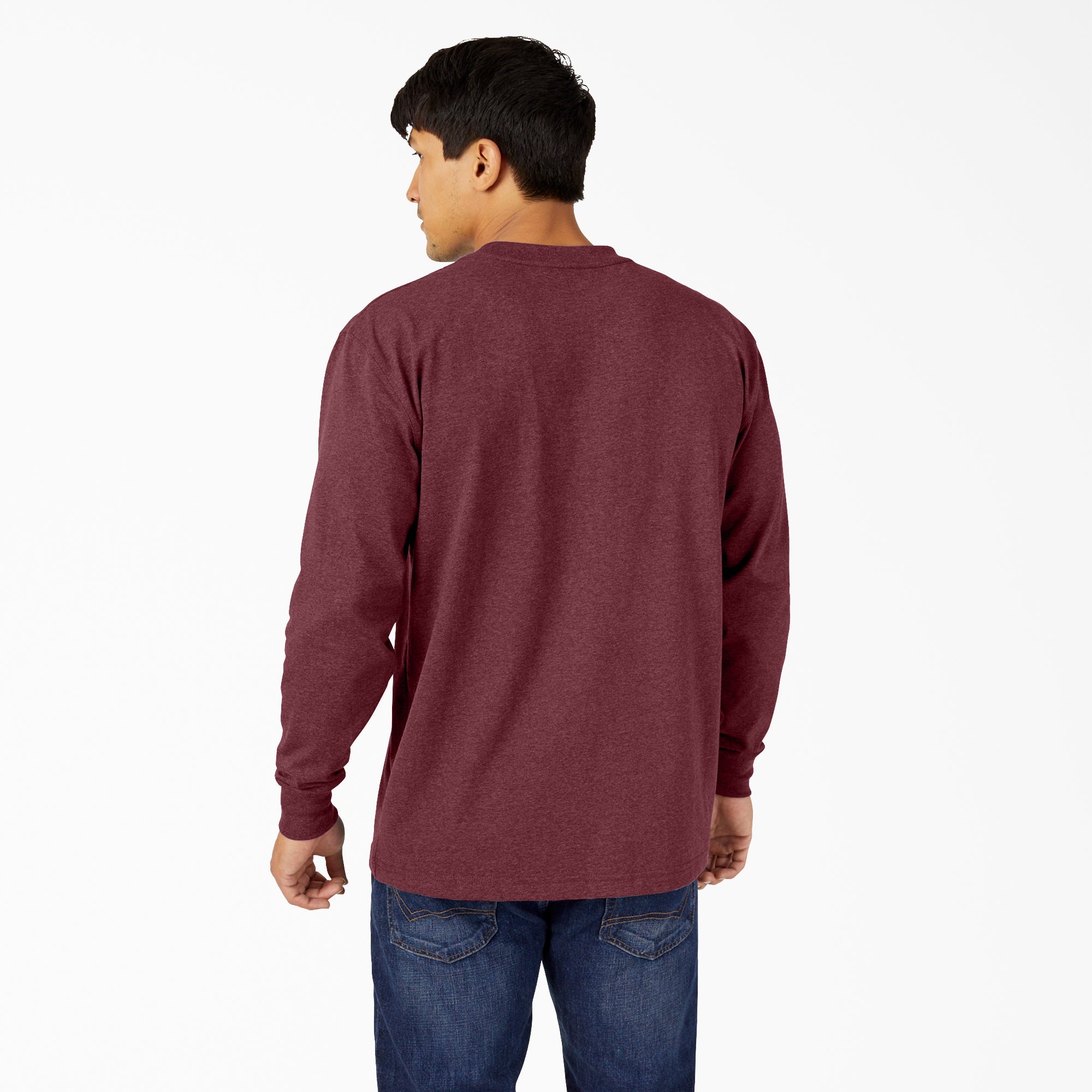 "Heavyweight Heathered Long Sleeve Pocket T-Shirt"