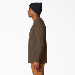"Heavyweight Heathered Long Sleeve Pocket T-Shirt"