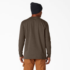 "Heavyweight Heathered Long Sleeve Pocket T-Shirt"