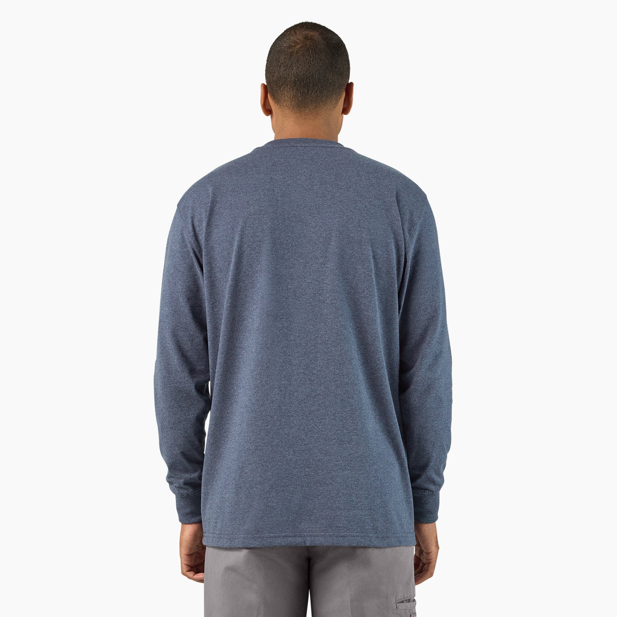 "Heavyweight Heathered Long Sleeve Pocket T-Shirt"