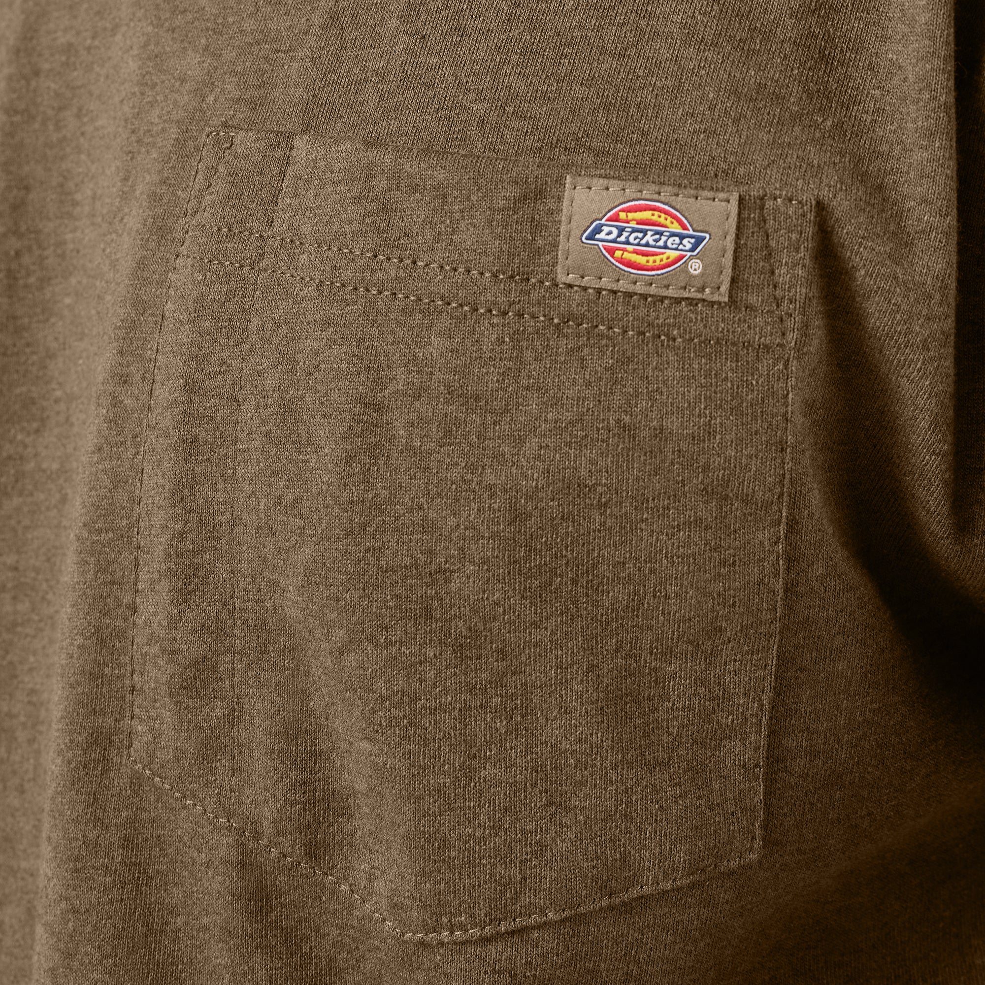 "Heavyweight Heathered Long Sleeve Pocket T-Shirt"
