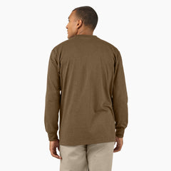 "Heavyweight Heathered Long Sleeve Pocket T-Shirt"
