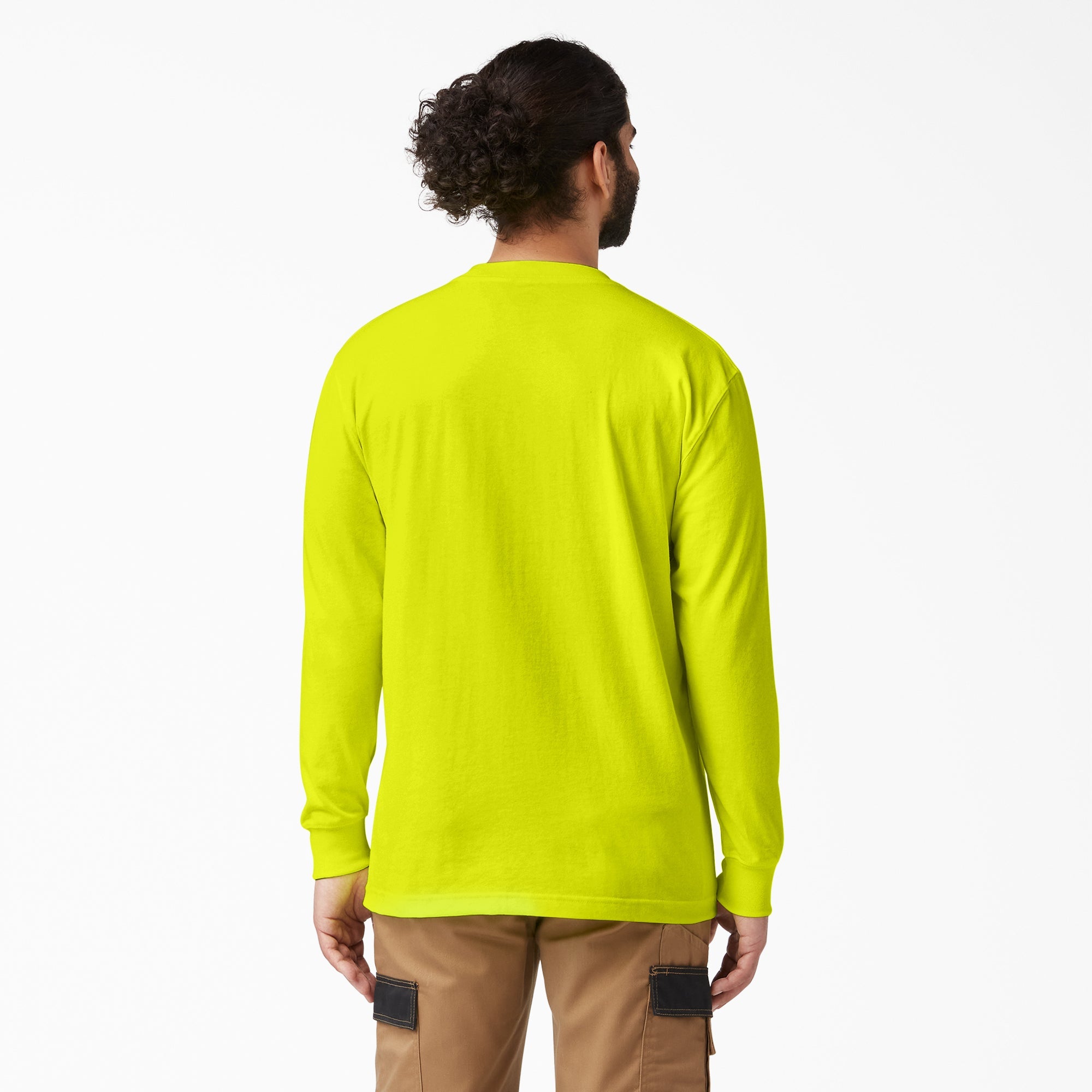 "Heavyweight Neon Long Sleeve Pocket T-Shirt"