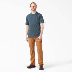 "Heavyweight Heathered Short Sleeve Pocket T-Shirt"