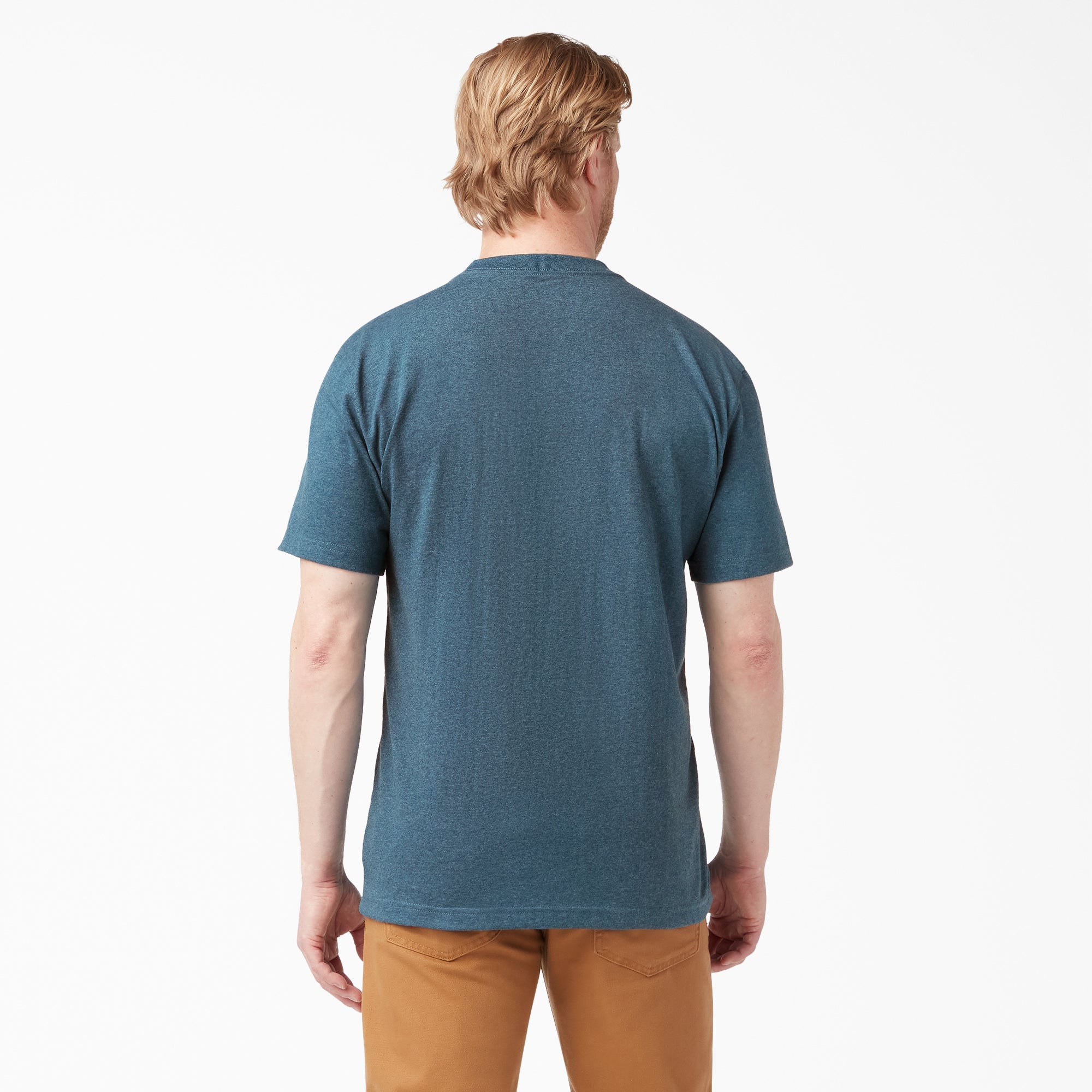 "Heavyweight Heathered Short Sleeve Pocket T-Shirt"