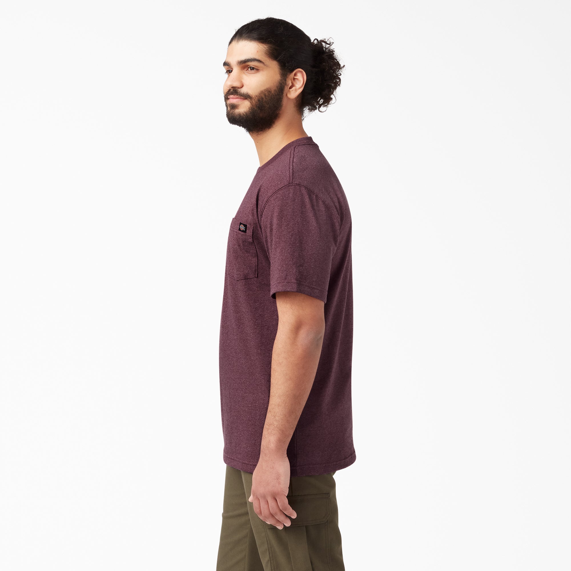 "Heavyweight Heathered Short Sleeve Pocket T-Shirt"