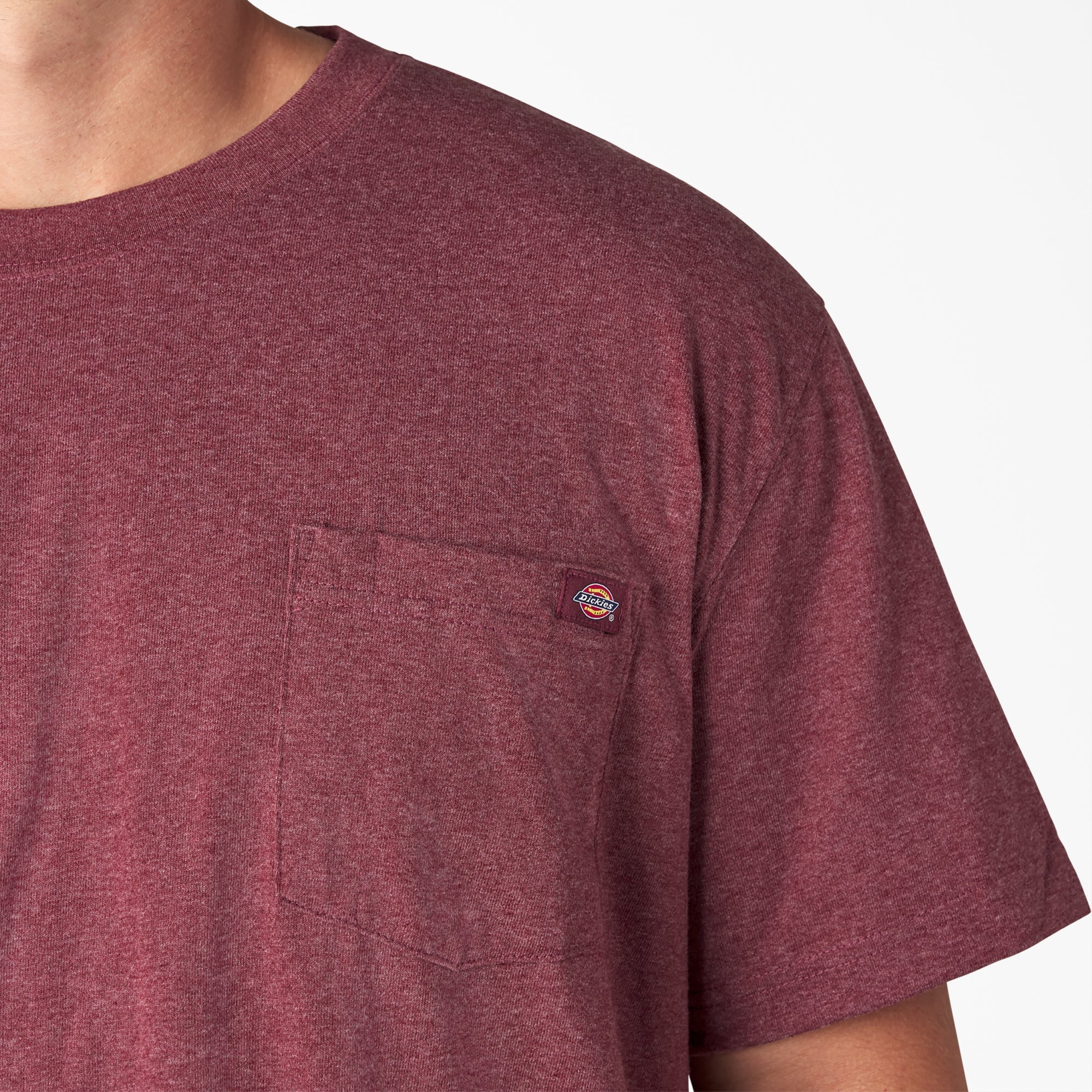 "Heavyweight Heathered Short Sleeve Pocket T-Shirt"