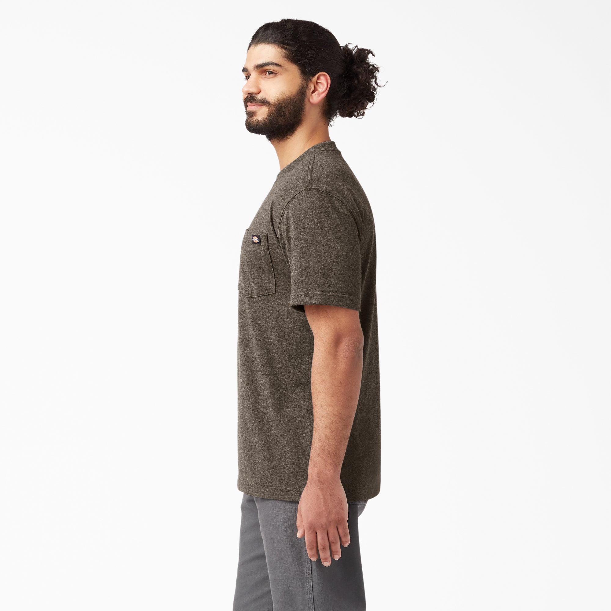 "Heavyweight Heathered Short Sleeve Pocket T-Shirt"