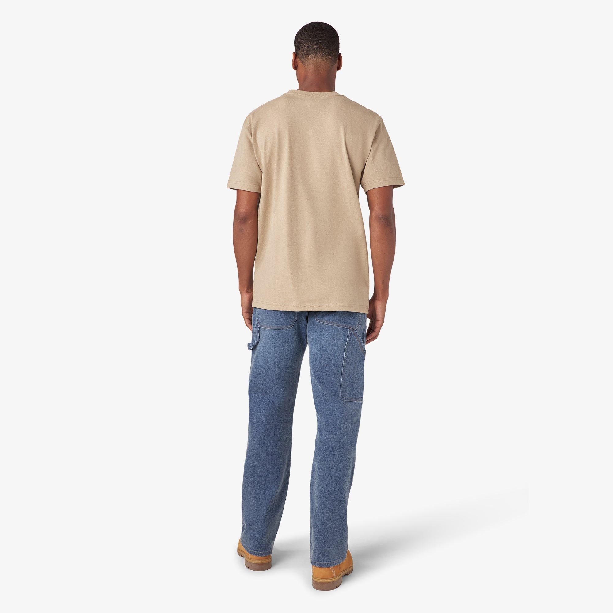 "Heavyweight Heathered Short Sleeve Pocket T-Shirt"