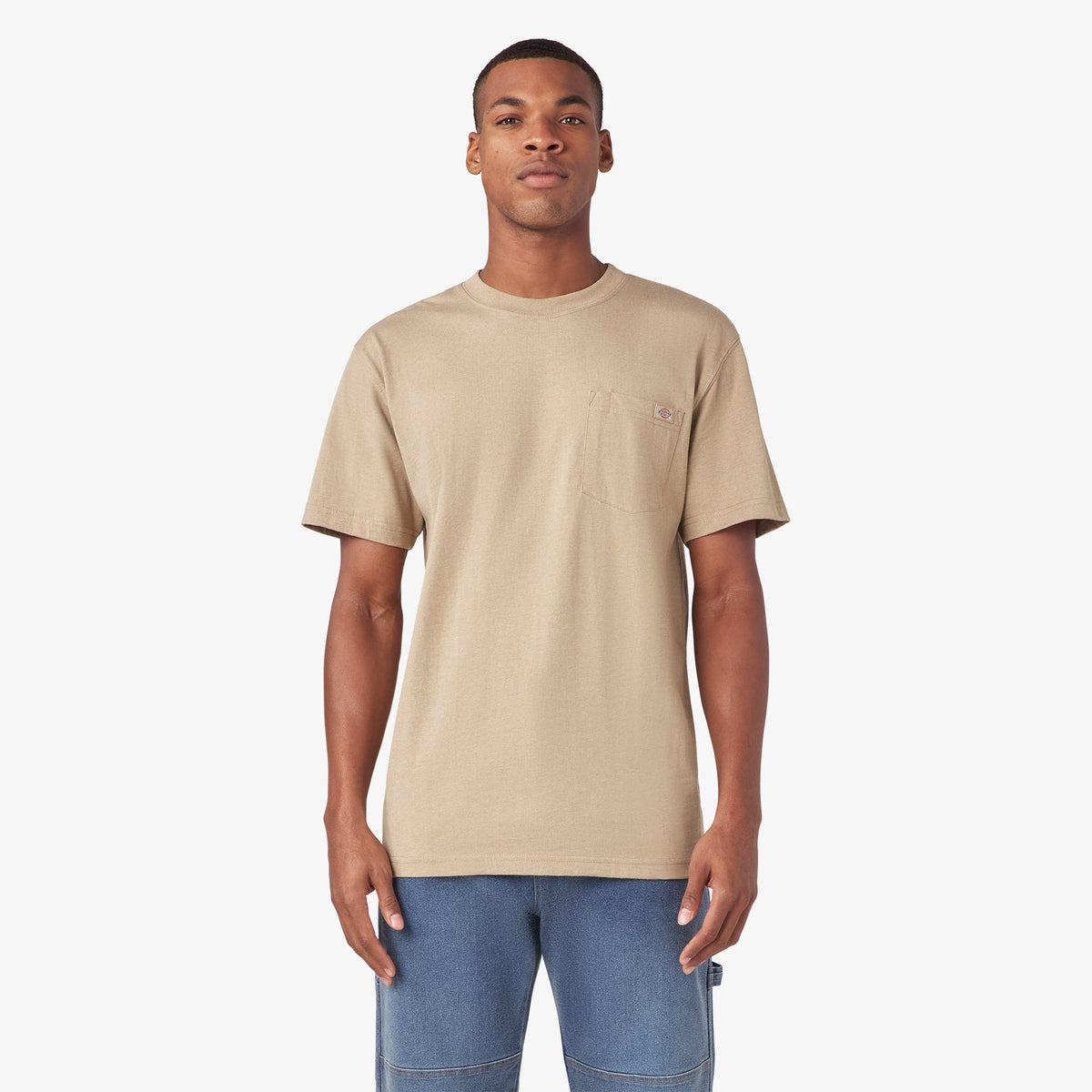 "Heavyweight Heathered Short Sleeve Pocket T-Shirt"